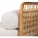 Aiko Twin Daybed in Handwoven Light Honey Rattan & Cream Fabric