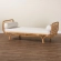 Aiko Twin Daybed in Handwoven Light Honey Rattan & Cream Fabric