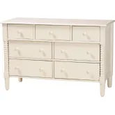 Braith 7 Drawer Dresser in Ivory Spindle Wood