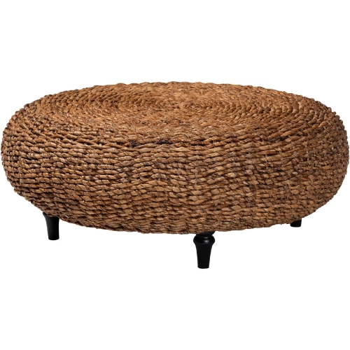 Riau Round Coffee Table in Handwoven Seagrass