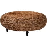 Riau Round Coffee Table in Handwoven Seagrass