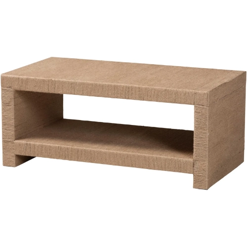 Adaya Handwoven Coffee Table with Open Shelf Storage in Jute