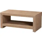 Adaya Handwoven Coffee Table with Open Shelf Storage in Jute