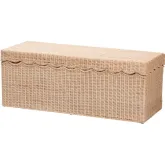 Damita Scallop Storage Bench in Natural Rattan