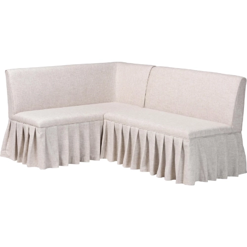 Bryna Two Piece Dining Nook Bench Set in Beige Fabric