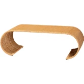 Palm Waterfall Coffee Table in Handwoven Light Honey Natural Rattan