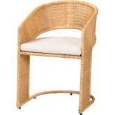 Palm Dining Chair in Light Honey Rattan & Rattan