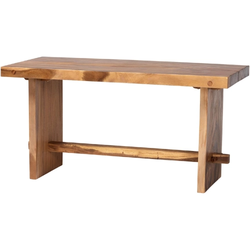 Biyu 59" Dining Table in Handcrafted Suar Wood