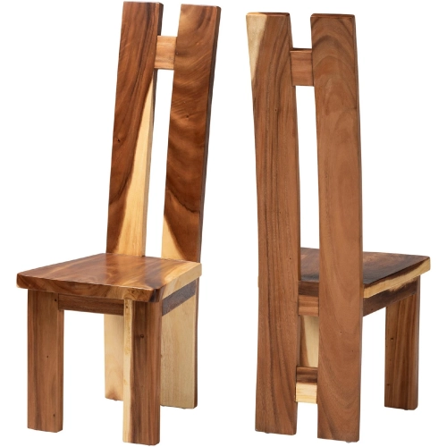 Lin Dining Chair in Natural Suar Wood (Set of 2)