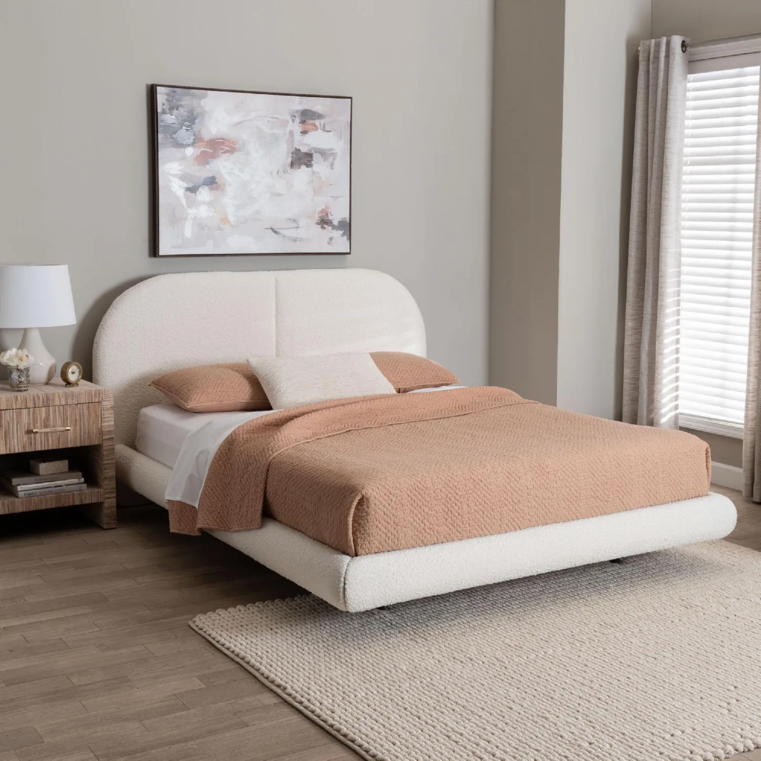 Baxton Studio Cachet Queen Floating Low Profile Platform Bed - Thumbnail 3