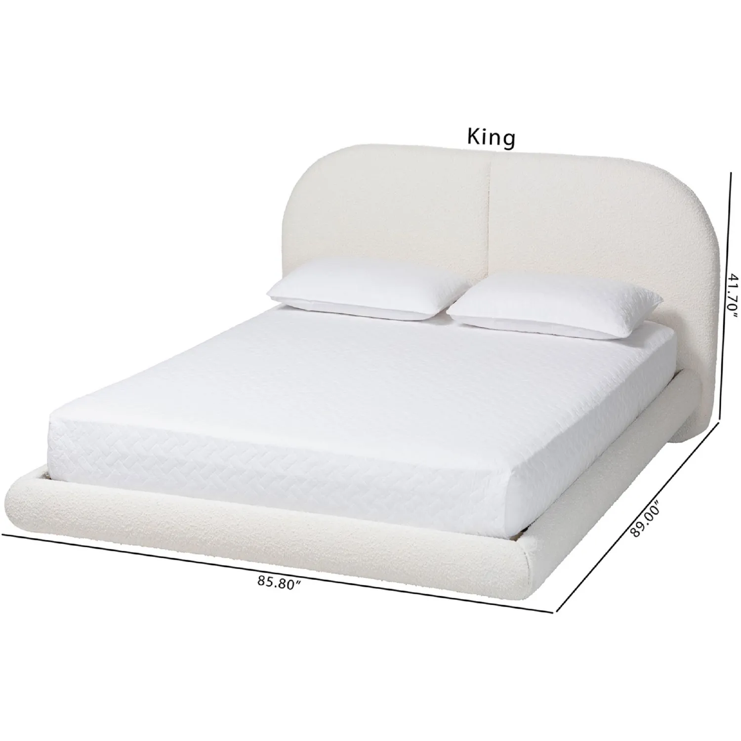 Baxton Studio Cachet Queen Floating Low Profile Platform Bed - Thumbnail 5