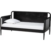 Lucera Bobbin Spindle Twin Daybed in Black Wood