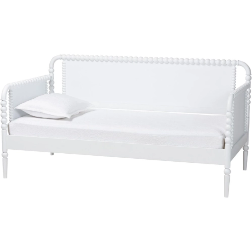 Lucera Bobbin Spindle Twin Daybed in White Wood