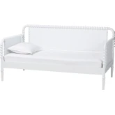 Lucera Bobbin Spindle Twin Daybed in White Wood