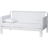 Lucera Bobbin Spindle Twin To King Expandable Daybed in White Wood