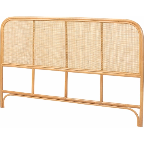 Agota Queen Headboard in Handwoven Natural Rattan