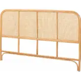 Agota Queen Headboard in Handwoven Natural Rattan