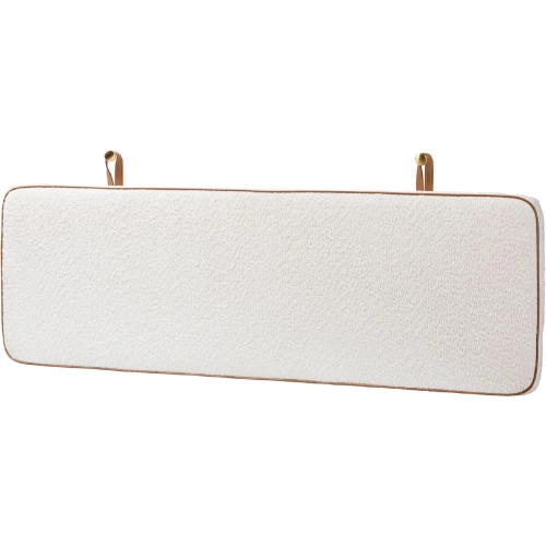 Belden Queen Wall Mounted Headboard in Cream Boucle Fabric