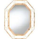 Remedy Octagonal Wall Mirror in Handwoven Natural Ratta
