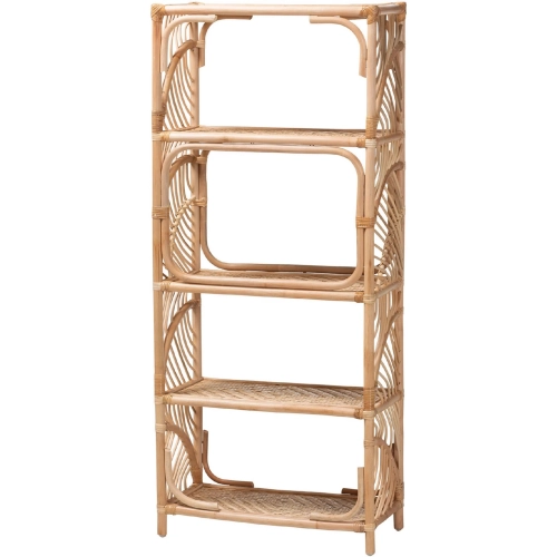 Baara 4 Tier Bookcase in Handcrafted Natural Rattan