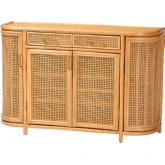 McKenna 2 Drawer Sideboard Buffet in Handwoven Natural Rattan
