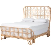 Hadley Openwork Queen Bed in Natural Rattan