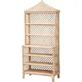 Adonis 6 Tier Pagoda Bookcase in Natural Rattan