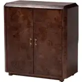 Valora Cabinet in Dark Walnut Brown Burl Wood