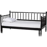 Marisela Spindle Twin-To-King Expandable Daybed in Black Wood