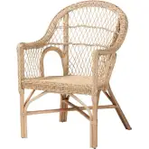 Zaira Accent Arm Chair in Natural Rattan