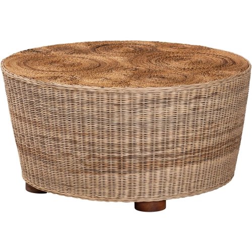 Hosanna Coffee Table in Natural Rattan & Wood