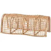 Daiki Curved Bench in Natural Rattan