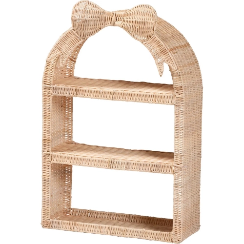 Creusa 3 Tier Arched Wall Shelf in Rattan
