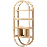 Labonita 3 Tier Arched Wall Shelf in Natural Rattan
