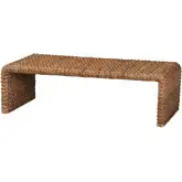 Alda Waterfall Coffee Table in Handwoven Seagrass