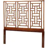 Jamuna King Headboard in Handcrafted Marbled Tortoise Natural Rattan