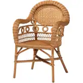 Abigale Dining Chair in Handwoven Light Honey Natural Rattan (Set of 2)