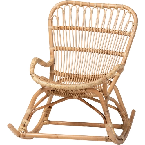 Mahin Rocking Chair in Light Honey Natural Rattan