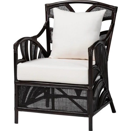 Paden Accent Chair in Handwoven Natural Rattan & Banana Leaf