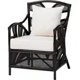 Paden Accent Chair in Handwoven Natural Rattan & Banana Leaf
