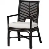 Oscar Dining Chair in Handwoven Espresso Rattan (Set of 2)