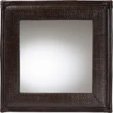 Candela Wall Mirror in Handwoven Espresso Rattan & Wood