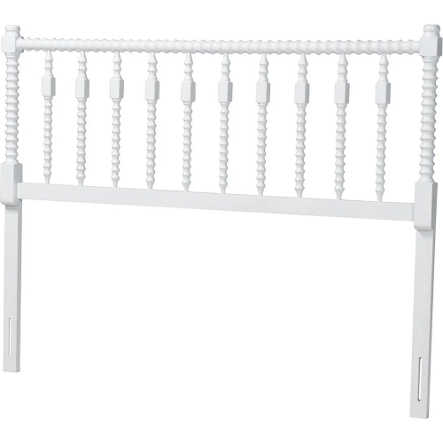 Juliette Turned Spindle Full Headboard in White Wood