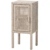 Vivan Nightstand in French Grey Handwoven Wicker Rattan