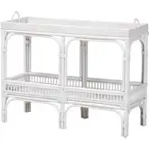 Lombok Console Table in White Natural Rattan