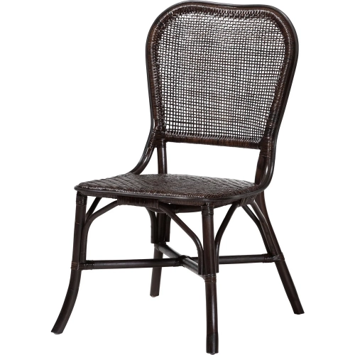 Irene Dining Chair in Espresso Brown Rattan (Set of 2)