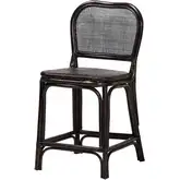 Irene Counter Stool in Espresso Brown Rattan