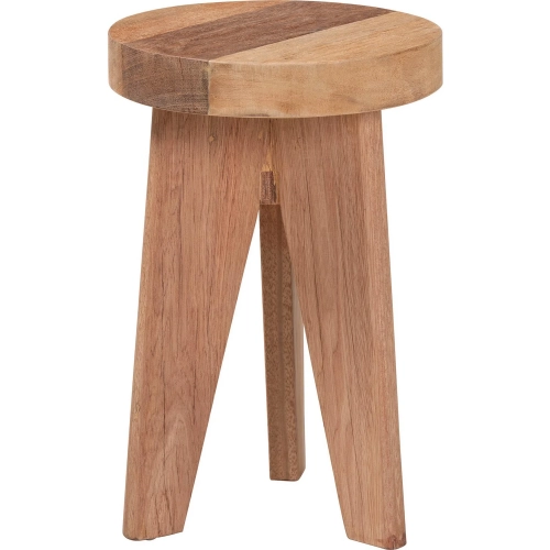 Sayen End Table Accent Stool in Natural Acacia Wood