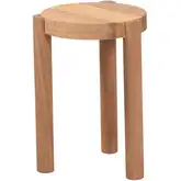 Shadi Tripod End Table Accent Stool in Natural Acacia Wood