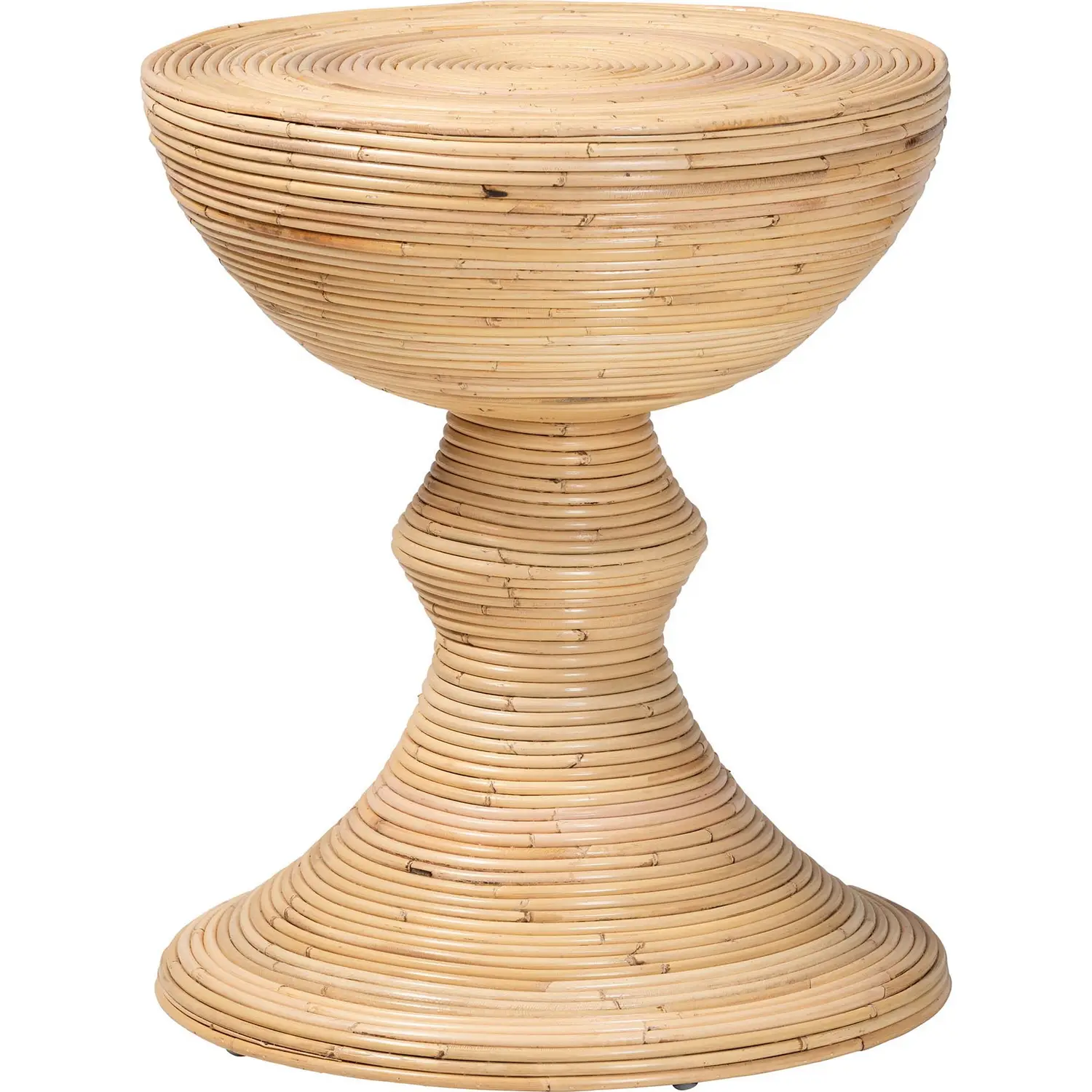 Brookwood End Table in Hand Crafted Natural Rattan